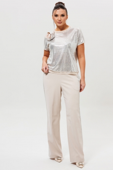 Серебристый костюм с пайетками арт. 1277