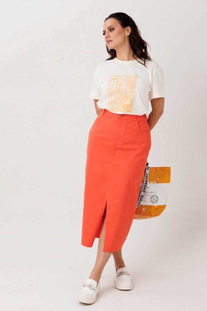 Юбка женская "Mislana" арт. 1955(оранжевый)