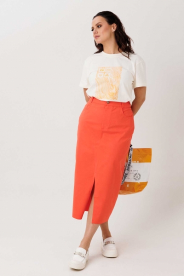 Юбка женская "Mislana" арт. 1955(оранжевый)