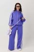 Костюм женский "Mislana" синий - лампасы
