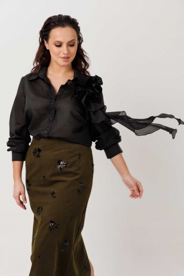 Блуза женская "Mislana" черная