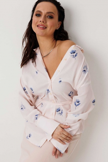 Блуза женская "Mislana" гжель