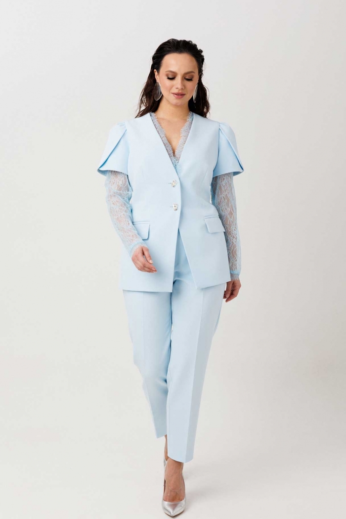 Костюм женский "Mislana" 1298 (голубой)