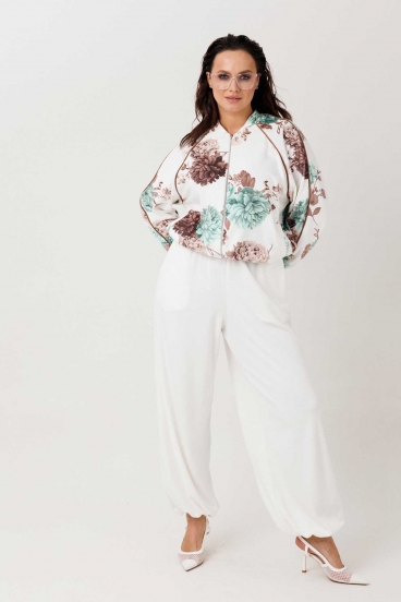 Костюм женский "Mislana" 1301 (мята/белый)